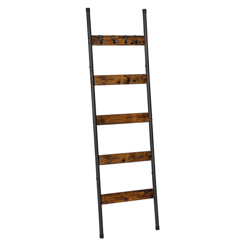 17 Stories 63'' Tall Blanket Ladder with 4 Hooks Wayfair